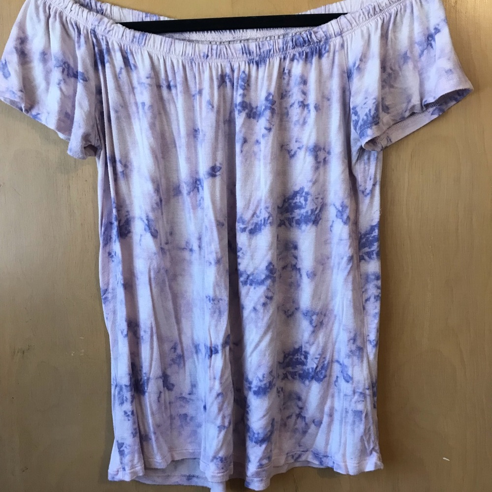 Tie dye off the shoulder top